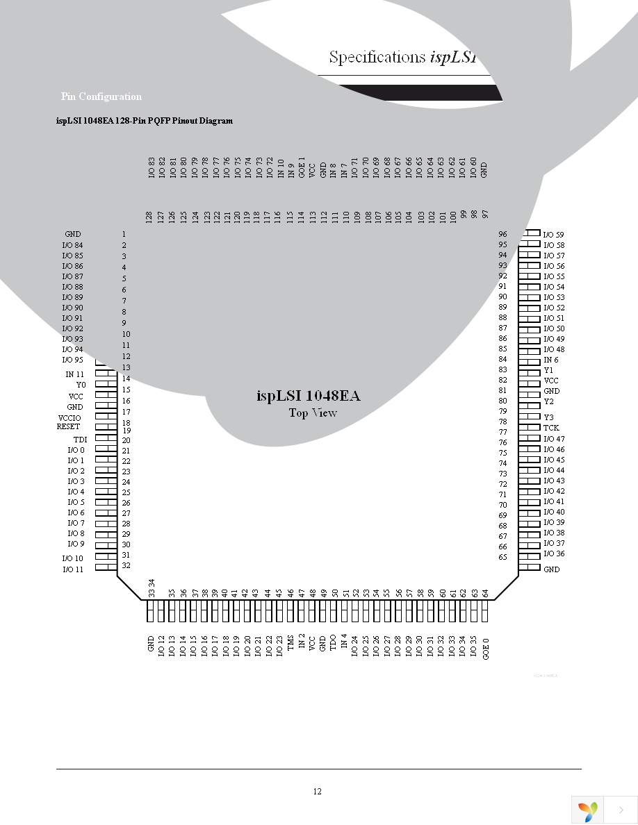 ISPLSI 1048EA-100LQ128 Page 12